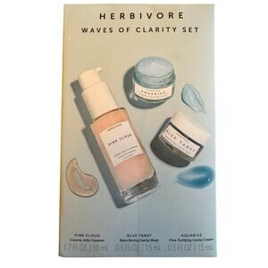 HERBIVORE Waves of Clarity Pore Purifying Set Pink Cloud Blue Tansy Aquarius